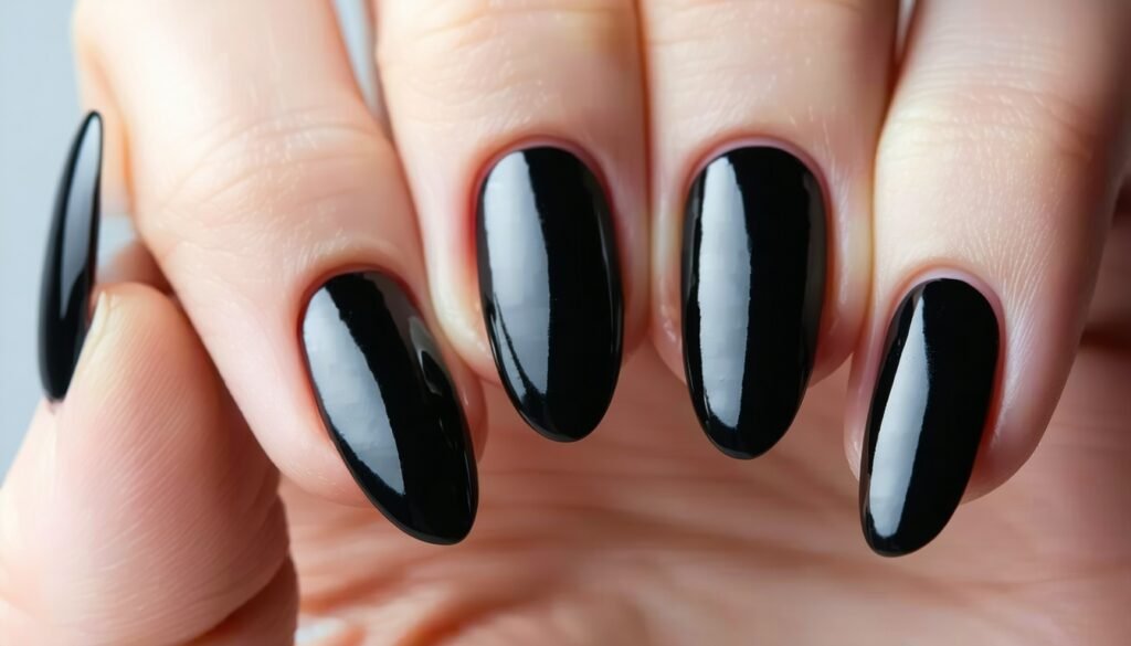 black french tip nails